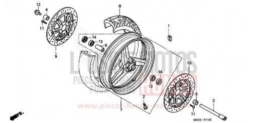 FRONT WHEEL CB1100SFY de 2000